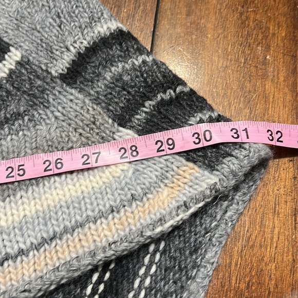 Lineamaglia Gray Black Peach Wool Blend Shrug Cardigan Italy Made Sz M EUC - Picture 9 of 9